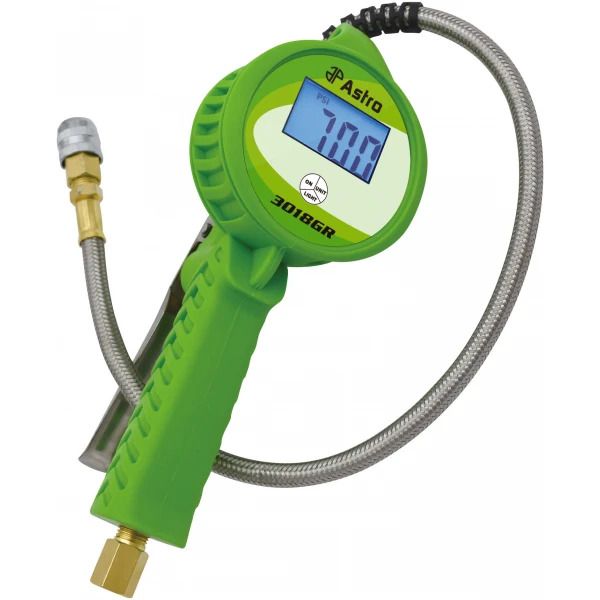 Professional Rechargeable Digital Tire Inflator - Aluminum Body, Stainless Hose