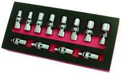 12pc. 1/4" Drive Flex Socket Set - 6 Point - Metric