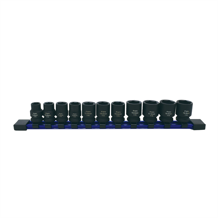 Astro Pneumatic Tool Company 11pc 3/8" Drive 1/2 Size Socket Set - 9.5 - 19.5mm for Undersized,