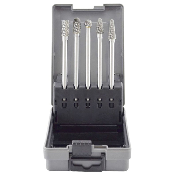 Astro Pneumatic 2185 5-Piece Burr Set, Tungsten Carbide, Use With: