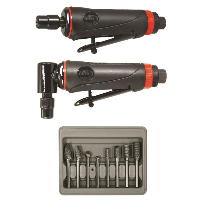 Astro Pneumatic ONYX 219 3-Piece Die Grinder Kit, 1/4 in, 3 cfm, Lever Handle
