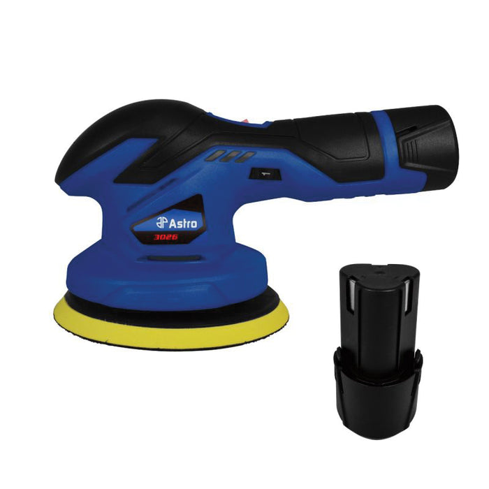 Astro Pneumatic® 3026 Cordless Variable Speed Palm Polisher, 6 in Dia Pad