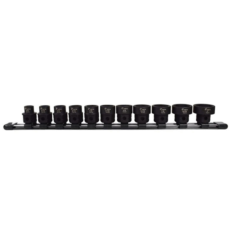 Astro Pneumatic 78211 Nano 11-Piece Impact Socket Set, SAE, 1/2 in, Hex