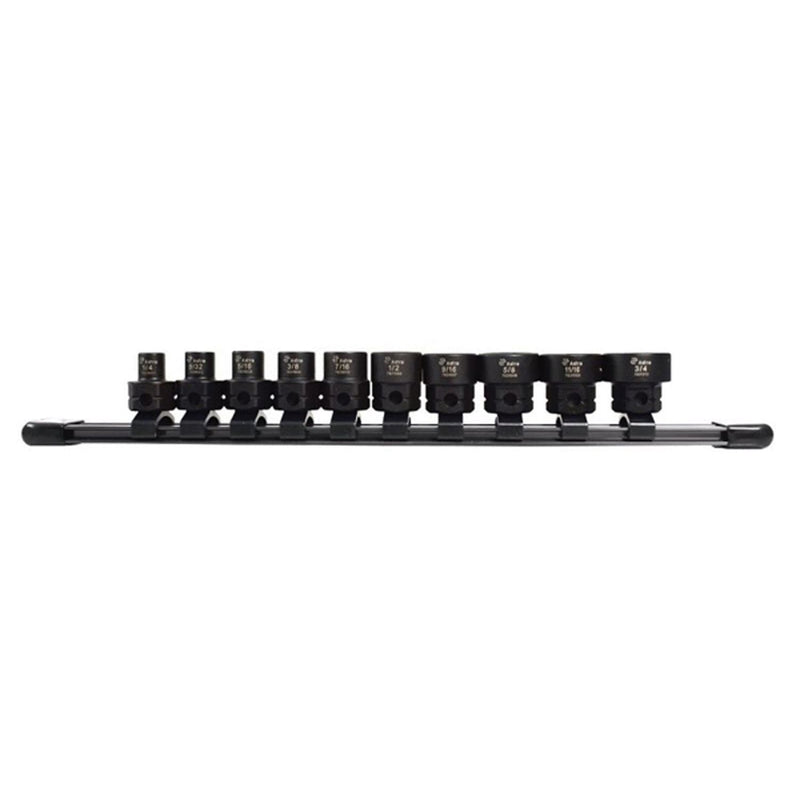 78310 Nano 10-Piece Impact Socket Set, 3/8 in Drive, Forged CR-MO Alloy, 0.88 in