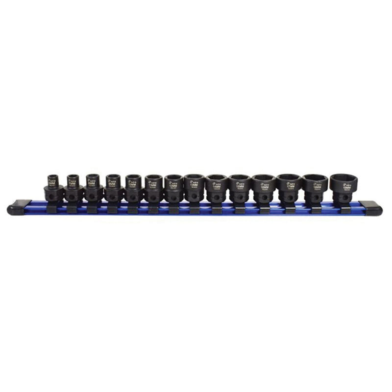 78314 Nano 14‑Piece Metric Impact Socket Set, 0.88" Short Forged CR‑Mo Sockets