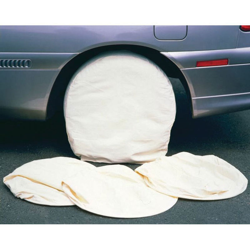 9004 Canvas Wheel Cover, 15 in, Fabric — White
