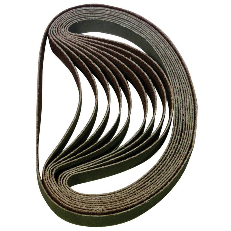 BSP60 Sanding Belt, 13 in L x 3/8 in W, 60 Grit, Aluminum Oxide