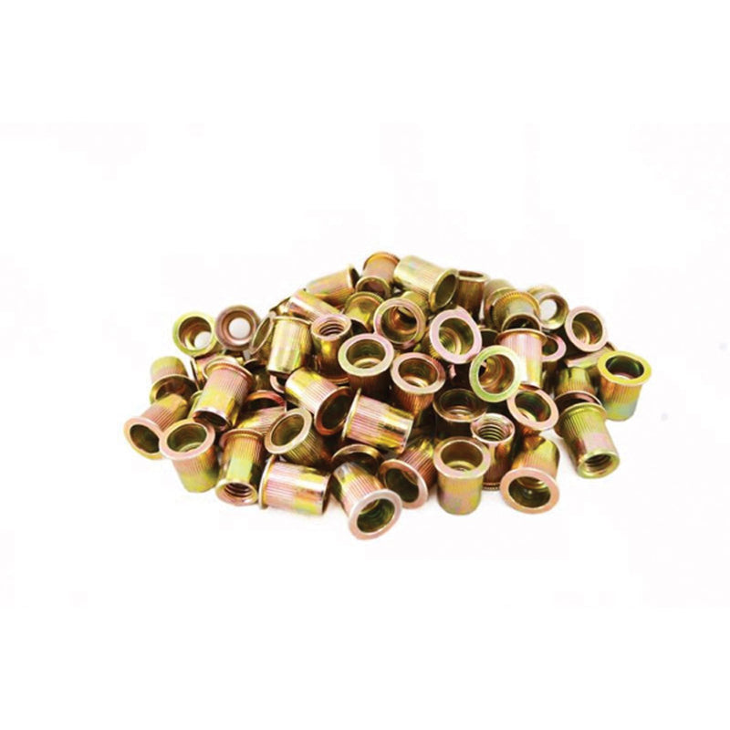 Rivet Nut RN38, 3/8 in Zinc‑Plated Steel, 100‑Piece Pack