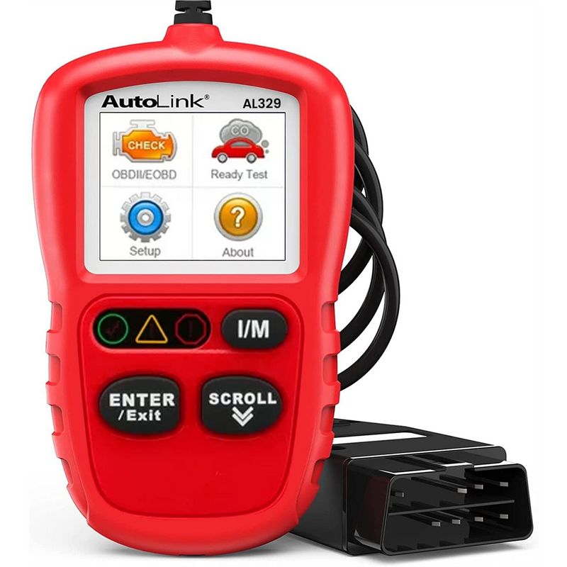 Autel AL329 Handheld OBDII Code Reader, DIY tool with color display and one-click emissions