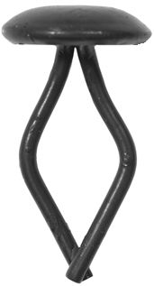 Auveco Trim Clips 17/32 Hd Dia - Brown