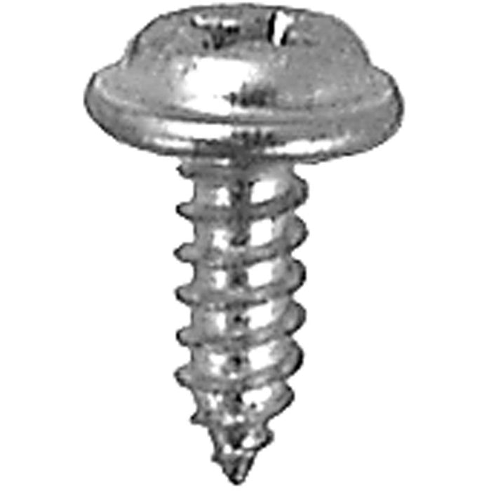 Auveco Flat Top Wshr Hd T.S., #8 X 1/2, Zinc