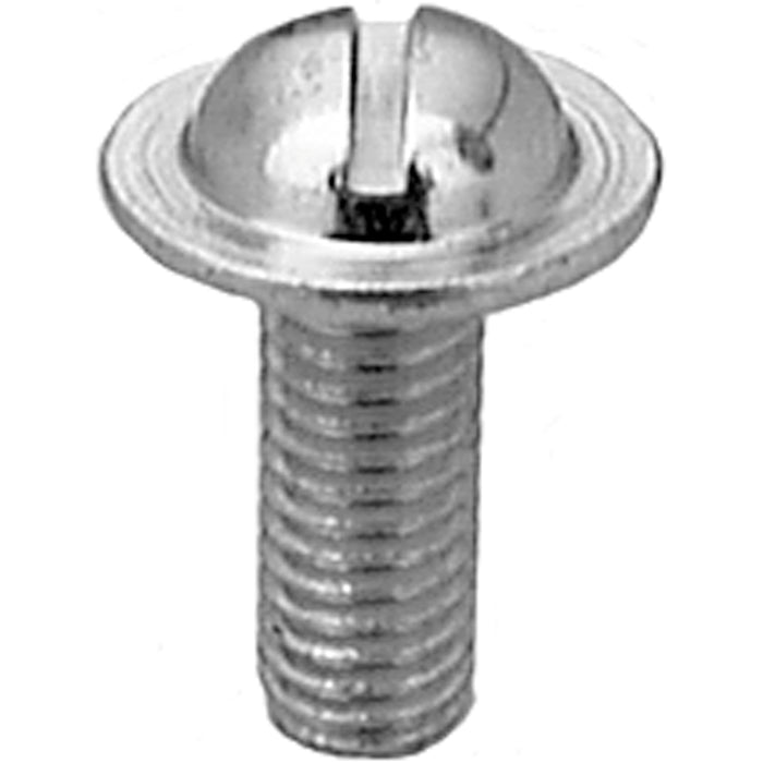 Auveco Lic.Plate Screw,M6-1.10 X16MM,Slotted Rd. Hd,Zinc