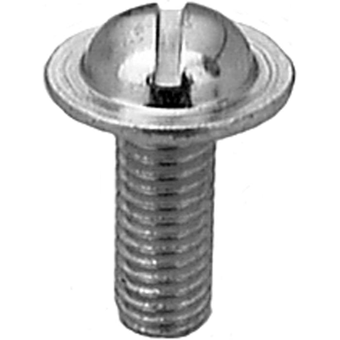 Auveco Lic.Plate Screw,M6-1.10 X16MM,Slotted Rd. Hd,Zinc