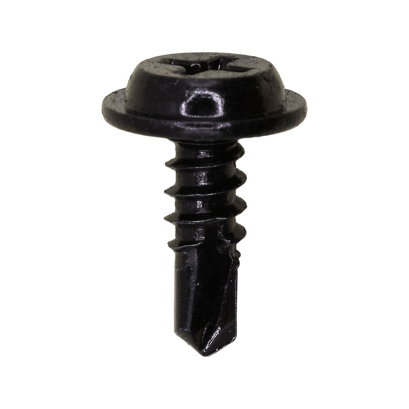 #8 X 1/2 Phil. Flat Top Washer Hd Tap Screw Black