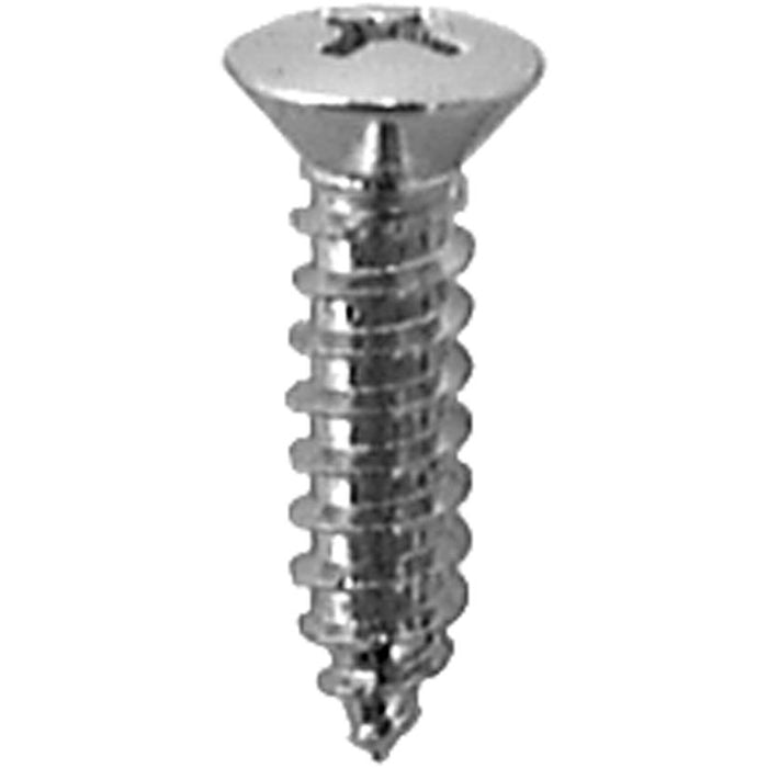 Auveco Phillips Oval Hd Tap Screw #8 Hd 10 X 3/4 Chrome