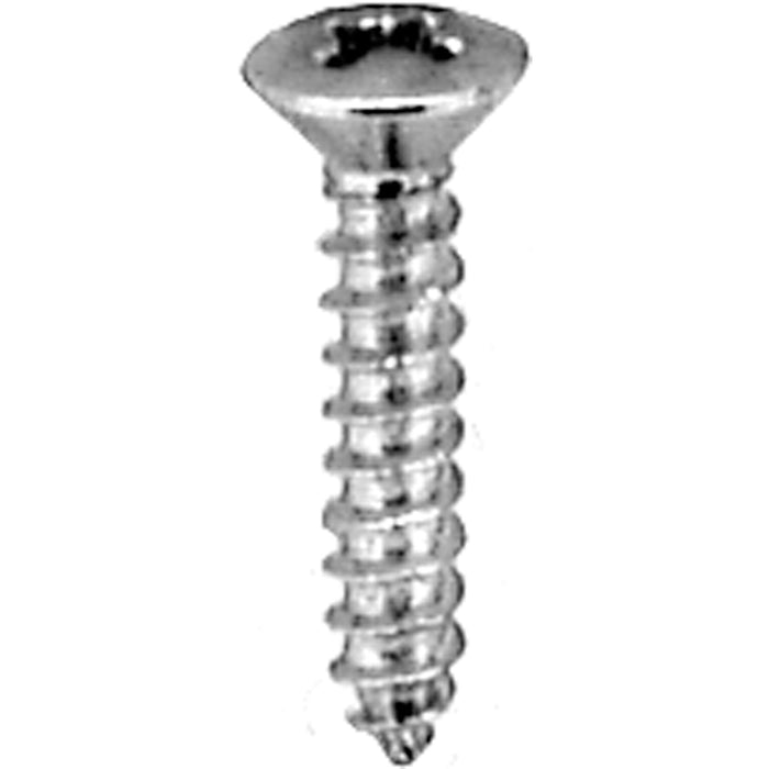 Auveco Phillips Oval Head Tap Screw #6 X 3/4 Chrome
