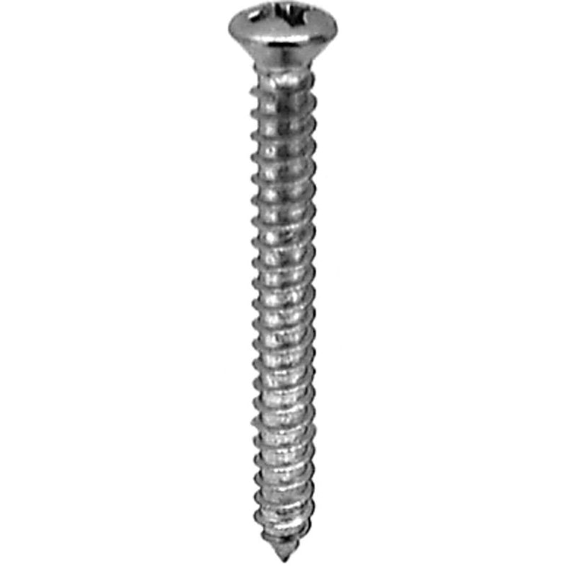 Phil Oval #6 Hd Tap Screw 8 X 1-1/2 Chrome Ab