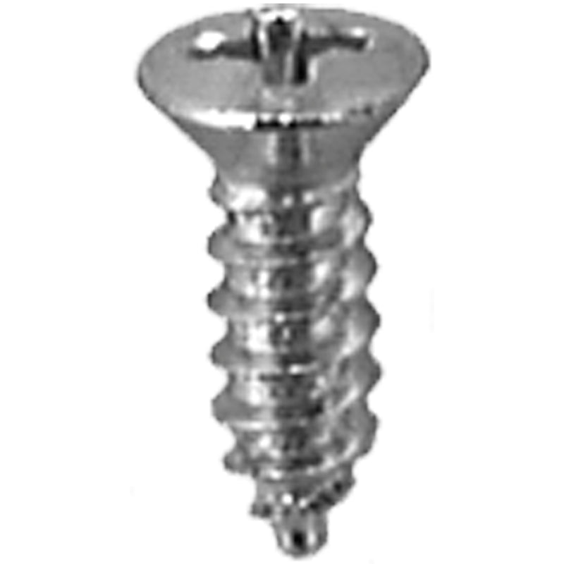 Phillips Oval #6 Head Tap Screw 8 X 1/2 Chrome