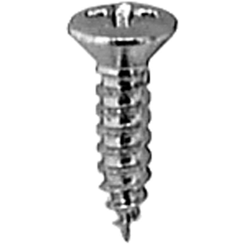 6 X 1/2 Phillips Oval Head Tap Screw Chrome