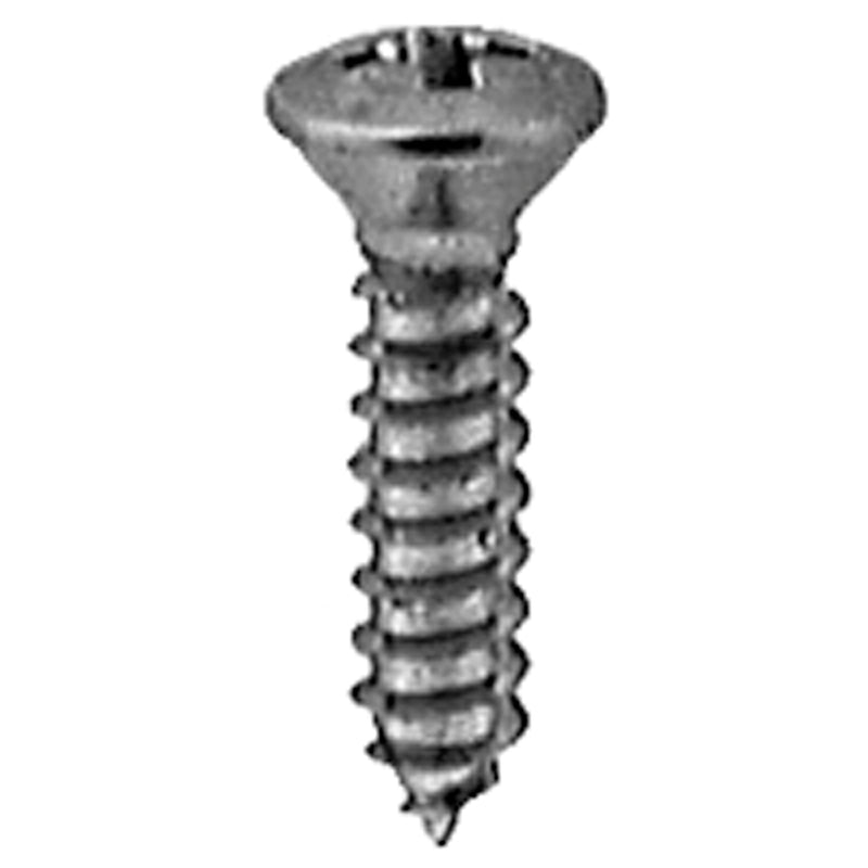 Auveco #8 X 3/4 Phillips Oval Head Tap Screw Chrome