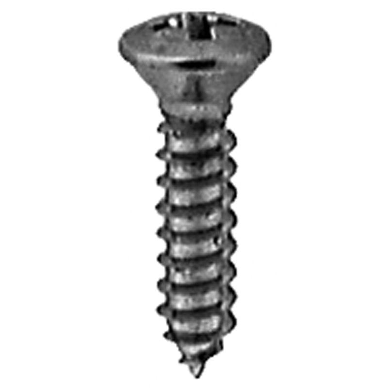 #8 X 3/4 Phillips Oval Head Tap Screw Chrome