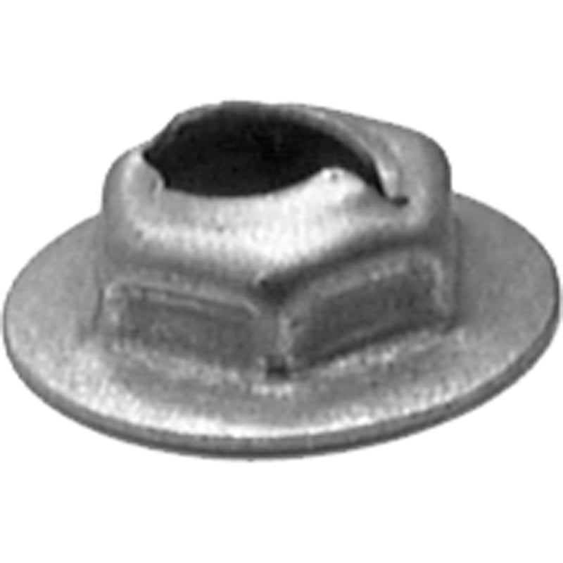 Thread Cutting Nut 1/4 Stud Size 11/16 Wshr Dia