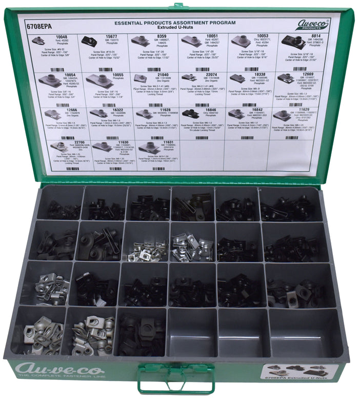 Auveco Extruded U-Nuts Assortment