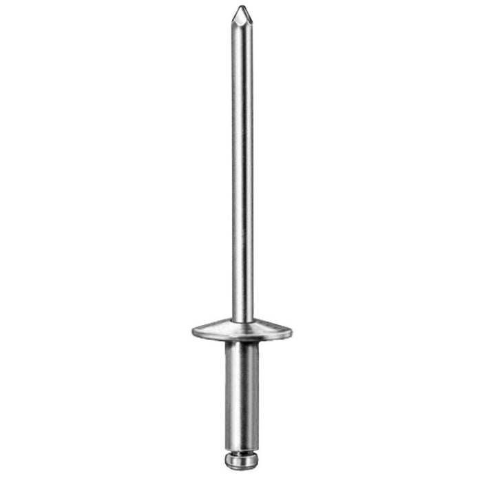Auveco Aluminum Rivets,1/8"Dia 3/16"-1/4" Grip