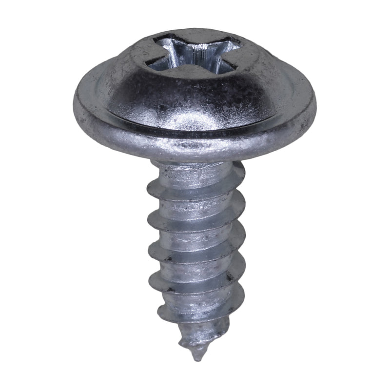 Phil Flat Wshr Hd T.S., #10 X 1/2, Zinc