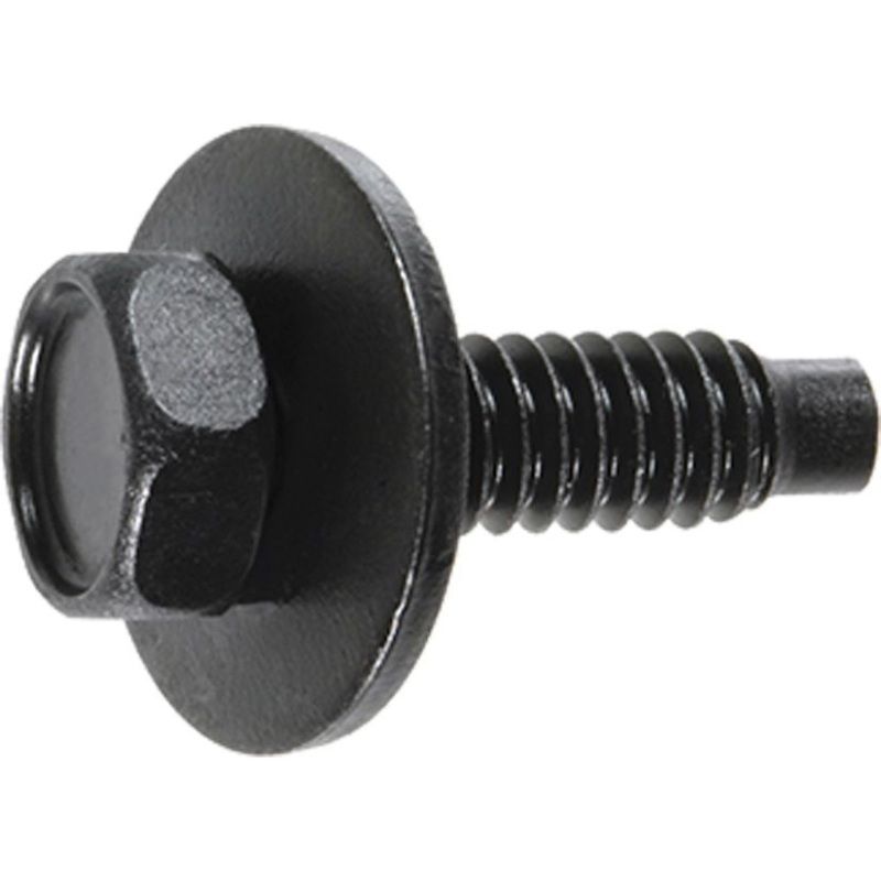 Auveco 10823 Hex Head Sems Dog Point Body Bolt, 1/4 in - 20 TPI Screw x 7/8 in L, Black Phosphate