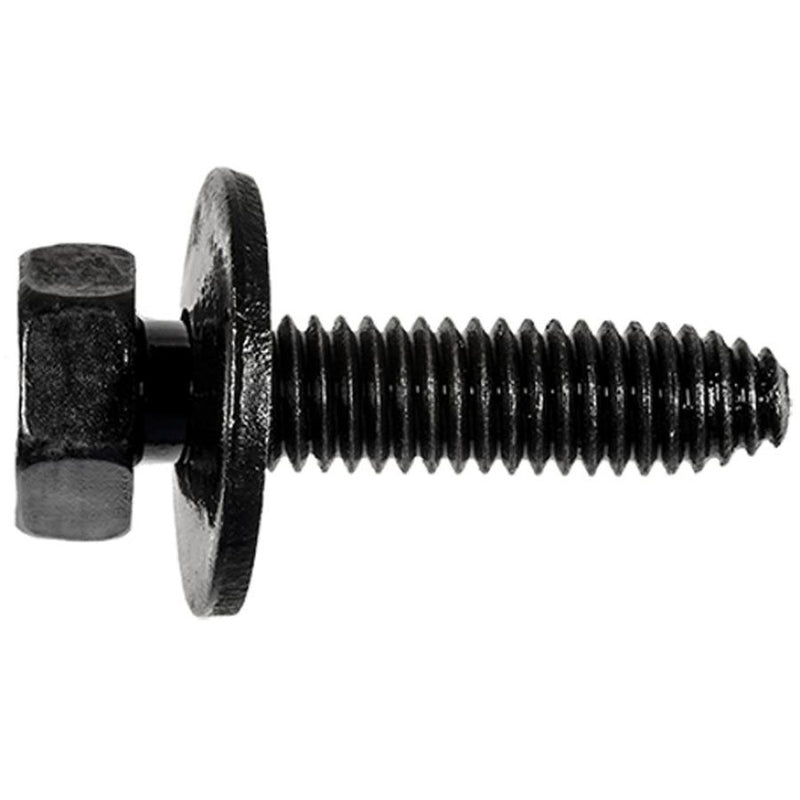Auveco 12065 Hex Head Sems CA Point Body Bolt, M6 x 1 mm x 25 mm L x 10 mm Across Flats, Phosphate
