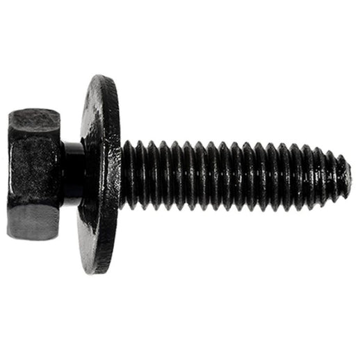 Auveco 12065 Hex Head Sems CA Point Body Bolt, M6 x 1 mm x 25 mm L x 10 mm Across Flats, Phosphate
