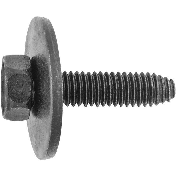 Auveco 12066 Hex Head Sems CA Point Body Bolt, M6 x 1 mm x 24 mm L x 10 mm Across Flats, Phosphate