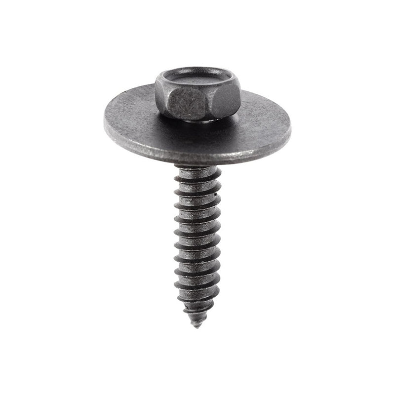 Auveco 12068 Hex Head Sems A/AB Point Tapping Screw, M6.3 x 1.81 mm Screw x 30 mm L, Phosphate