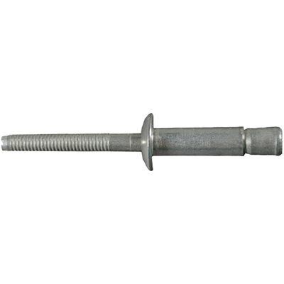 Auveco 12092 Protruding Head Monobolt Fastening System Rivet, 1/4 in Dia x 0.55 in L x 0.08 to 0.375