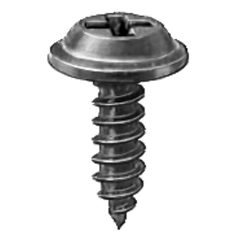 12213 Phillips Flat Top Washer Head A/AB‑Point Tapping Screw, #8 × 1/2 in Length, Black