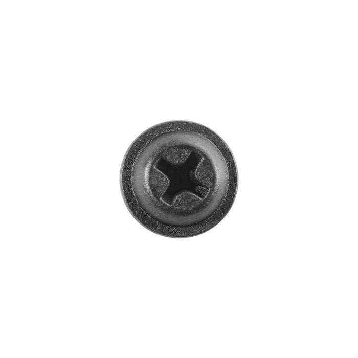 Auveco 12215 Phillips Flat Top Washer Head A/AB Point Tapping Screw, #8 Screw x 3/4 in L, Black E-Co