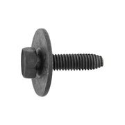Auveco 12323 Hex Head Sems CA Point Body Bolt, M6 x 1 mm Screw x 25 mm L, Black Polyseal