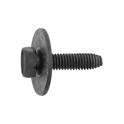Auveco 12323 Hex Head Sems CA Point Body Bolt, M6 x 1 mm Screw x 25 mm L, Black Polyseal