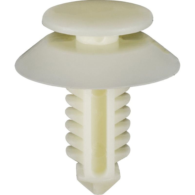 13470 Double Head Door Trim Panel Retainer, White Nylon, 1/2 in Top Head, 3/4 in Bottom Head