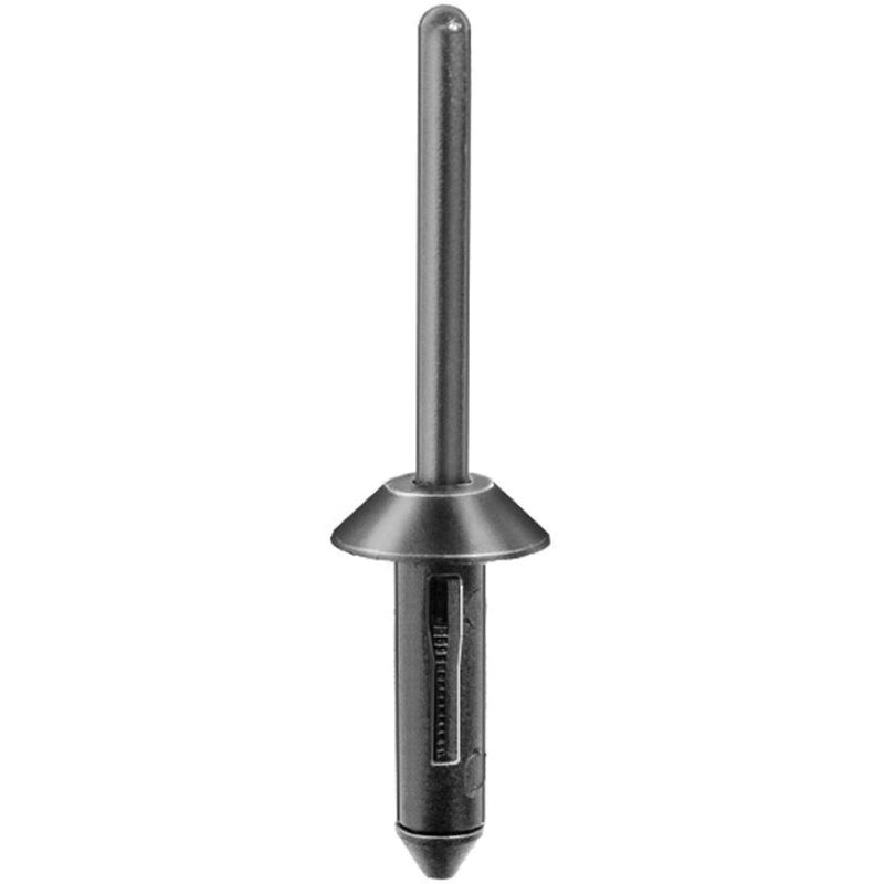 13747 Type 1 Expansion Rivet, 13/64 in Dia Hole, Black Nylon, Grip Range 1/16‑11/64 in