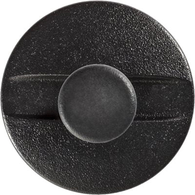 Auveco 14010 Push-Type with Open End Fascia Retainer, 1 in Dia Head x 23/32 in L Stem, Nylon, Black — view 2