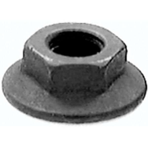 Auveco 14855 Spin Lock Nut with Serration, M6 x 1 mm Screw x 17 mm OD, Case Hardened Steel, Black Ph
