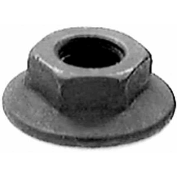 Auveco 14855 Spin Lock Nut with Serration, M6 x 1 mm Screw x 17 mm OD, Case Hardened Steel, Black Ph