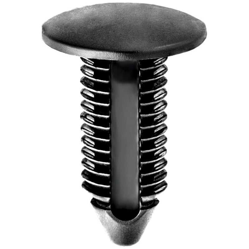 Auveco 15478 Single Head Type 1 Bumper Fascia Retainer, 22 mm Dia Bottom Head, Nylon, Black