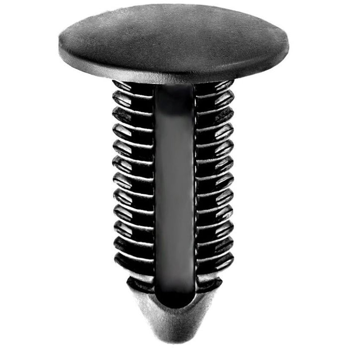 Auveco 15478 Single Head Type 1 Bumper Fascia Retainer, 22 mm Dia Bottom Head, Nylon, Black