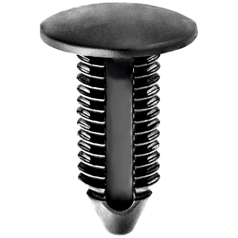 Single Head Type 1 Bumper Fascia Retainer 15478, 22 mm Dia Bottom Head, Black Nylon
