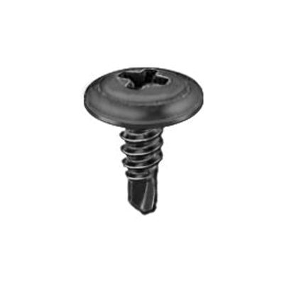 Auveco 15774 Phillips Washer Head Teks Point Tapping Screw, #8 Screw x 1/2 in L, Black Phosphate