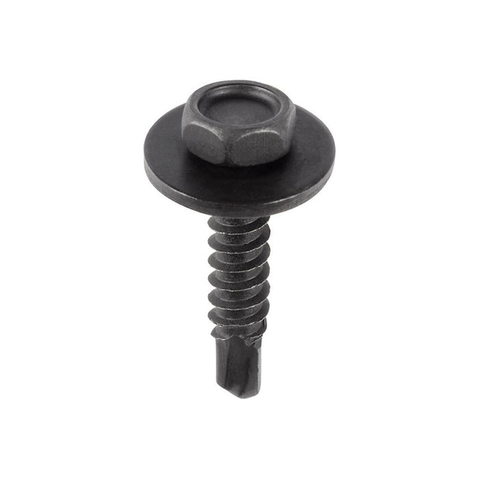 Auveco 15775 Hex Head Sems Teks Point Tapping Screw, M4.2 x 1.41 mm Screw x 20 mm L, Phosphate