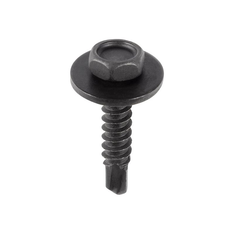 Hex Head Sems Teks Point Tapping Screw 15775, M4.2 × 1.41 mm, 20 mm Length, Phosphate